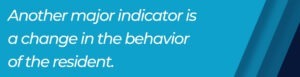 change in behavior