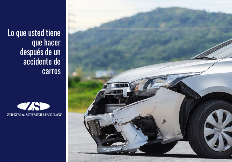 Lo que usted tiene que hacer después de un accidente de carros