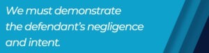 demonstrate negligence