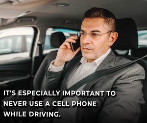 never ues cell phone while driving