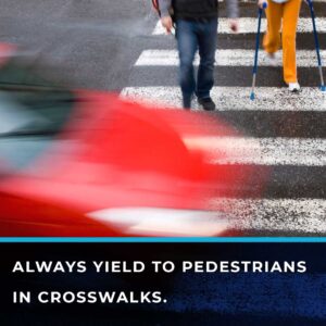 yield to pederstrians