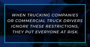 trucking companies ingore restrictions