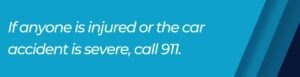 if injured, call 911