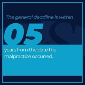 5 year medical malpractice statute of limitations