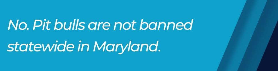 Pit bull Maryland Law